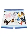 Dolce & Gabbana Butterfly Print Shorts In White