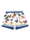 Dolce & Gabbana Butterfly-print Shorts In White