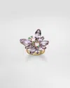 Dolce & Gabbana Butterfly Ring 18-carat Yellow Gold, Amethysts, Morganites, And Emeralds In Gold
