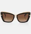 Dolce & Gabbana Butterfly Square Sunglasses In Brown