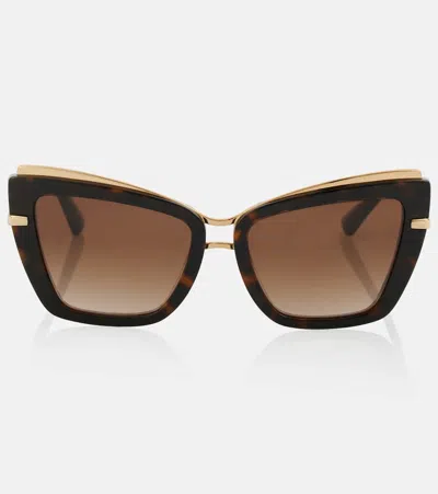 Dolce & Gabbana Butterfly Square Sunglasses In Brown