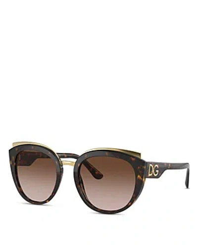 Dolce & Gabbana Butterfly Sunglasses, 54mm In Havana/brown Gradient