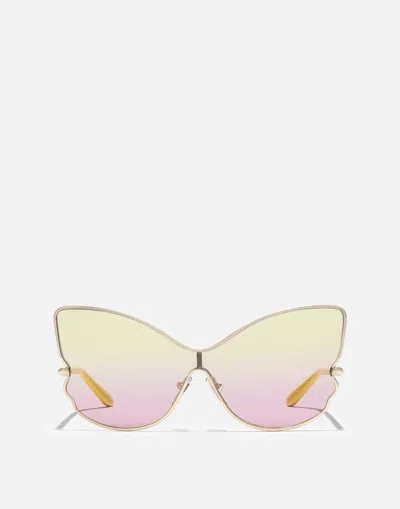 Dolce & Gabbana Butterfly  Sunglasses In Yellow
