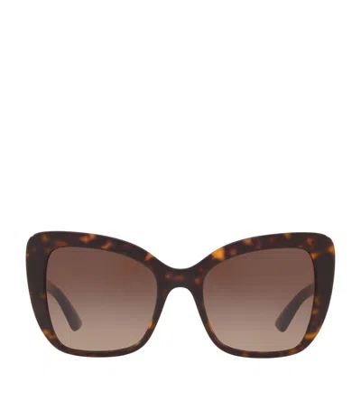 Dolce & Gabbana Butterfly Tortoiseshell Sunglasses In Brown