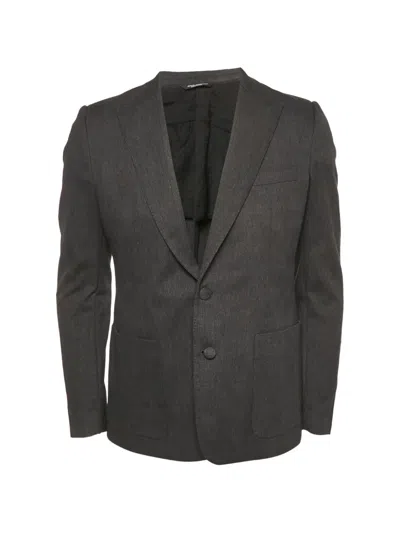 Pre-owned Dolce & Gabbana Denim Blazer In Gray