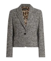 Dolce & Gabbana Single-breasted Jacket In Wool Blend Dot In Gray