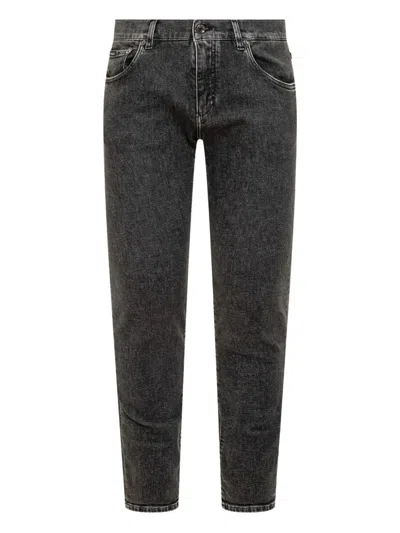 DOLCE & GABBANA BUTTON-FASTENING JEANS