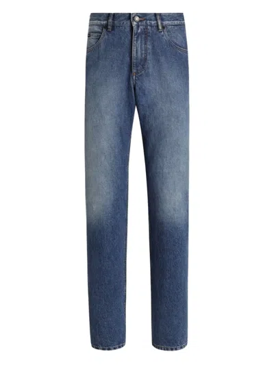 Dolce & Gabbana Button-fastening Jeans In Multi