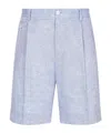 Dolce & Gabbana Button-fastening Linen Shorts In White