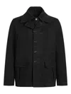 Dolce & Gabbana Button-fastening Patch-pocket Coat In Black