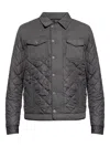 Dolce & Gabbana Button-fastening Quilted Jacket In Gray