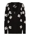 Dolce & Gabbana Dg Monogram Cardigan In Black