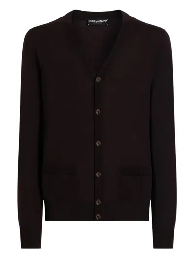 Dolce & Gabbana Geknöpfter Cardigan In Brown