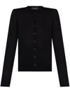Dolce & Gabbana Cashmere And Silk Crewneck Cardigan In N0000 Black