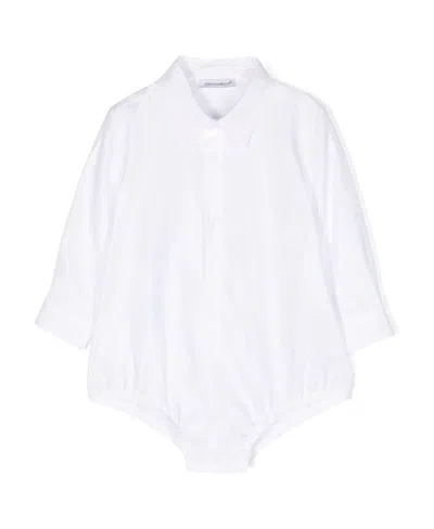 Dolce & Gabbana Button-up Long-sleeve Body In White