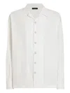 Dolce & Gabbana Linen Canvas Bowling Shirt In White