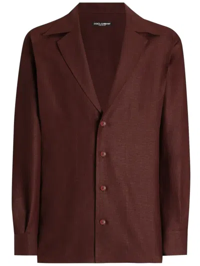 Dolce & Gabbana Button-up Shirt In Brown