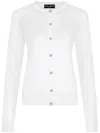 Dolce & Gabbana Button-up Silk Cardigan In Weiss