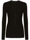 Dolce & Gabbana Button-up Slim-cut Top In Schwarz
