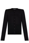 Dolce & Gabbana Cashmere And Silk Crewneck Cardigan In Nero