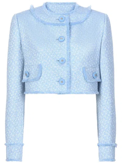 DOLCE & GABBANA BUTTONED CROPPED JACKET