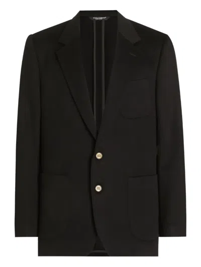 Dolce & Gabbana Buttoned Jacket In Black