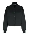 Dolce & Gabbana Black Polyester Blend Bomber Jacket In Black