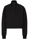 Dolce & Gabbana High Collar Long Sleeve Casual Jacket In N0000 Black