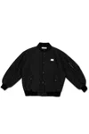 Dolce & Gabbana Buttoned Padded Bomber Jacket In Black