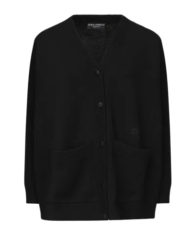 DOLCE & GABBANA BUTTONED PATCH-POCKET CARDIGAN