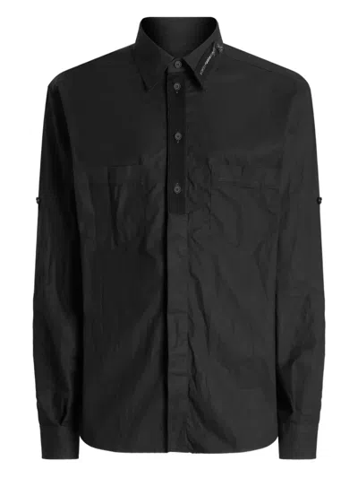 Dolce & Gabbana Buttoned Pocket Shirt In Black
