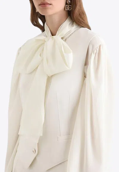 Dolce & Gabbana Buttoned V-neck Waistcoat In White