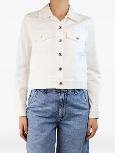 Pre-owned Dolce & Gabbana Button-up Denim Jacket In White