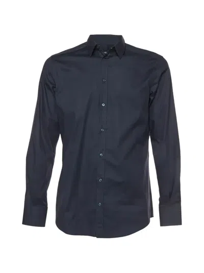 Pre-owned Dolce & Gabbana Button-up Long-sleeved Shirt In Blue