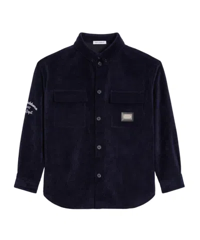 Dolce & Gabbana Kids' Button-up Shirt In Animal Print