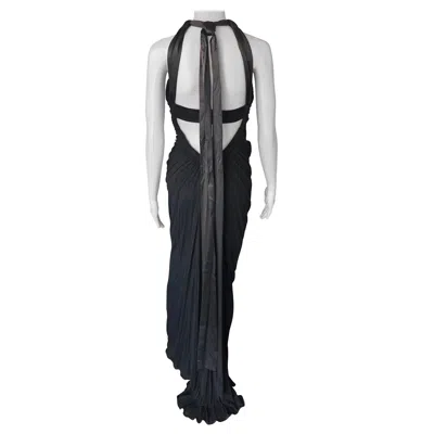 Pre-owned Dolce & Gabbana C.2000 Halter Cutout Open Back Black Evening Dress Gown