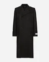 Dolce & Gabbana Double Breasted Buttoned Coat In Grey