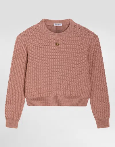 DOLCE & GABBANA CABLE-KNIT WOOL PULLOVER