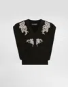 Dolce & Gabbana Cable-knit Wool Vest In Black