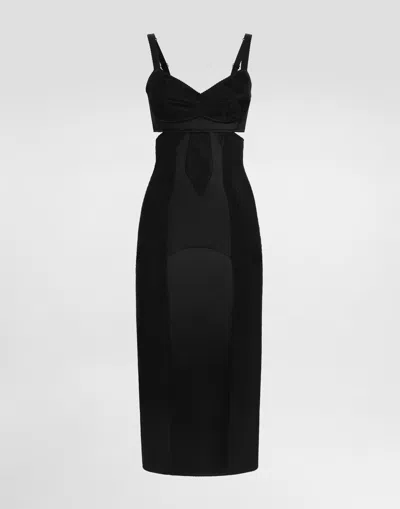 Dolce & Gabbana Robe En Cady In Black