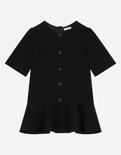 Dolce & Gabbana Abito Maniche Corte In Black
