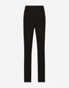 Dolce & Gabbana Stretch Cady Straight Pants In Black