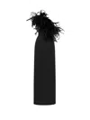Dolce & Gabbana Feather Asymmetric High-slit Gown