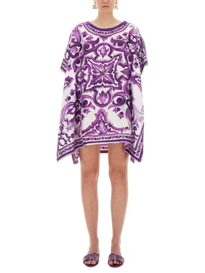 DOLCE & GABBANA CAFTAN WITH PRINT