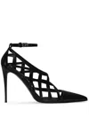 Dolce & Gabbana Lollo 105 Polished Leather Pumps In Black