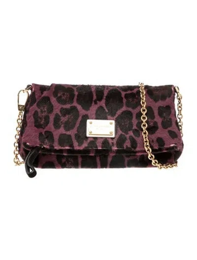 Pre-owned Dolce & Gabbana Calf Hair Shoulder Bag In Brown