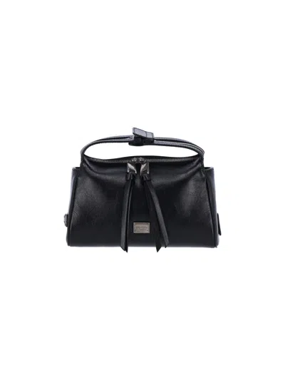 Dolce & Gabbana Calf Leather Bag In Black