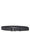 Dolce & Gabbana Black Belt With Dg Logo Detail In Black