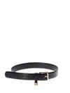 Dolce & Gabbana Calf Leather Belt In Black