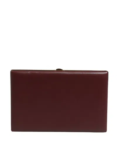 Dolce & Gabbana Calf Leather Clutch In Brown